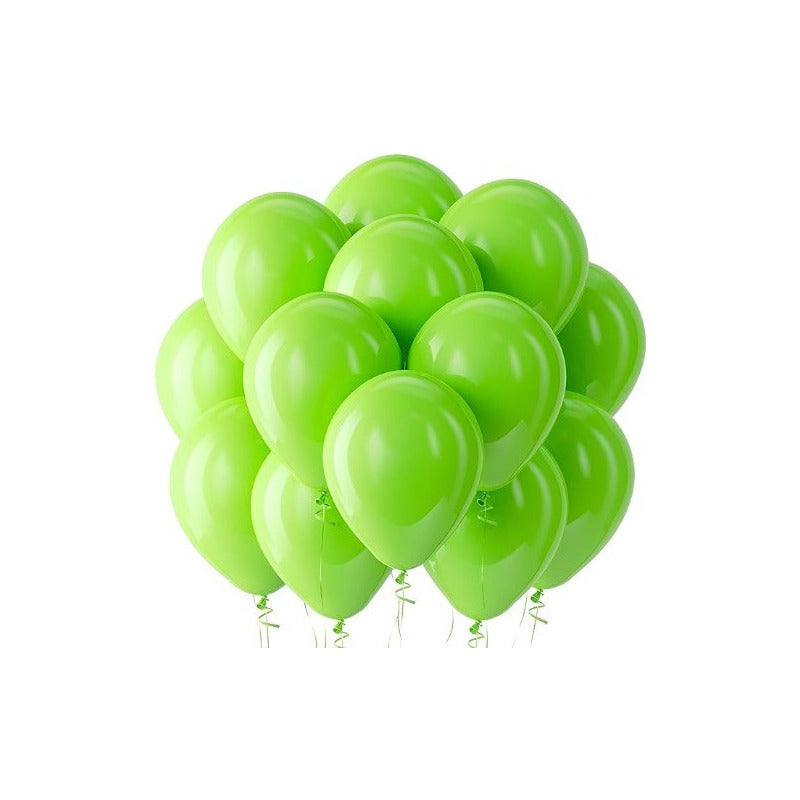 Pack 10 Globos De Decoración Globos Verde Globo Redondo 23cm Verde 23cm