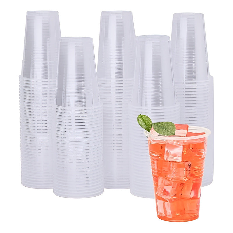 Set 300 Vasos Plasticos Desechables Vaso Plastico Vaso 200ml Transparente