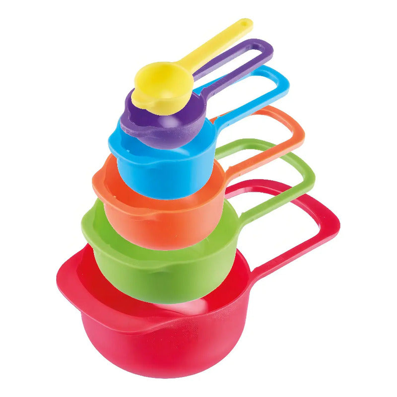 Cucharas Medidoras Bono Home Plástico Colorido Cocina Repostería 6 Unidades