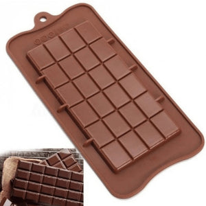 1 Molde Rectangular De Silicona Para Chocolates Cuadrados Color Marrón Claro Pastelería Cl