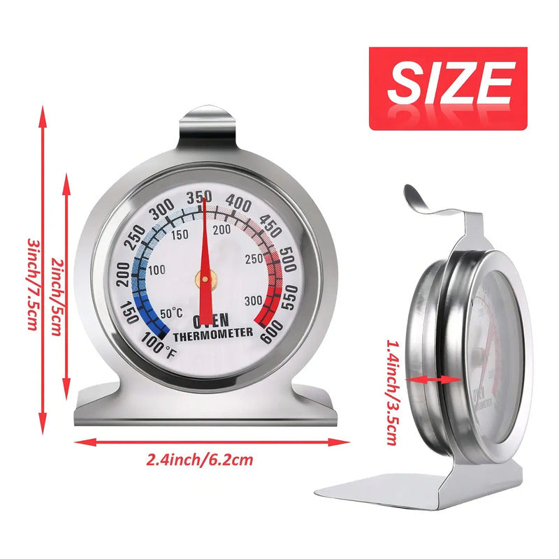 Termómetro Para Horno En Acero Inoxidable 50-300°c Gran Dial
