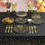 110 Kit Cumpleaños Vasos Plato Servilleta Desechables Negro