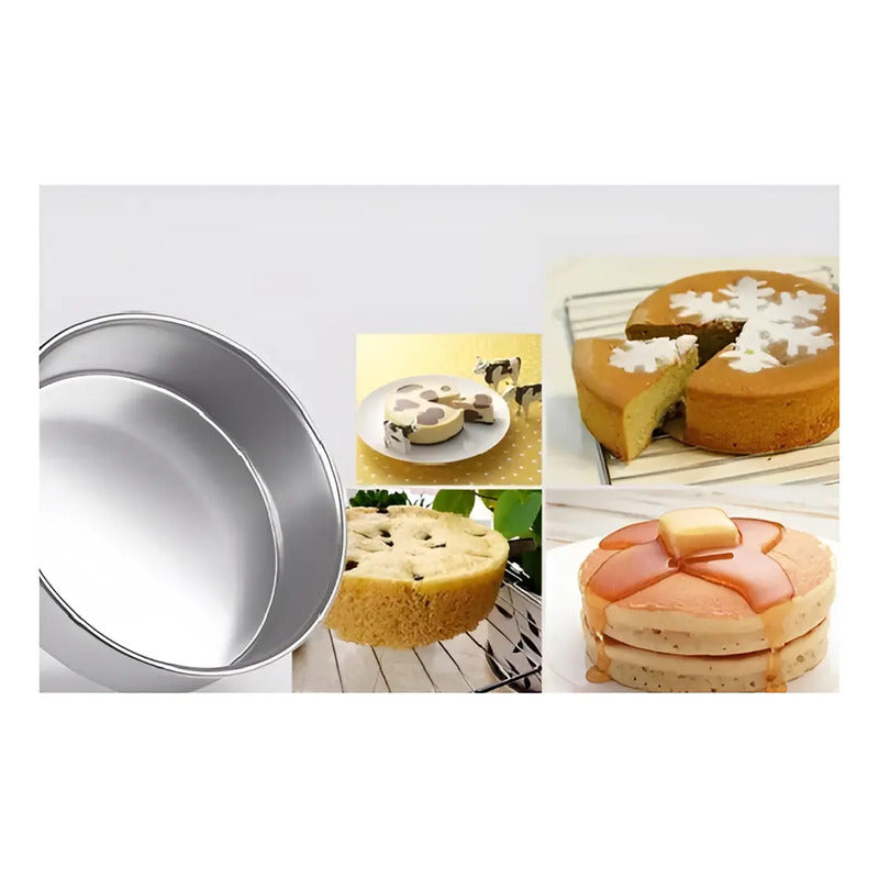 Molde De Aluminio Desmontable 30cm Para Tortas Molde De Aluminio 30cm Molde Redondo Desmontable 30cm Tarta Molde Desmontable Queque Molde Reposteria Desmontable Ponque Pastel 30cm Pasteleriuscl Gris