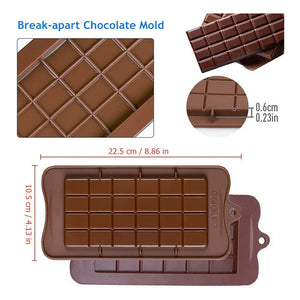 Pack X4 Moldes De Chocolate Barra + Molde Chocolate Barrita