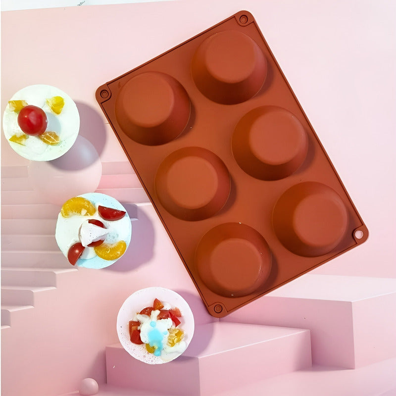 Molde Queque Molde Muffins Moldes Reposteria Molde Silicona Multicolor / Molde Muffin 6cav