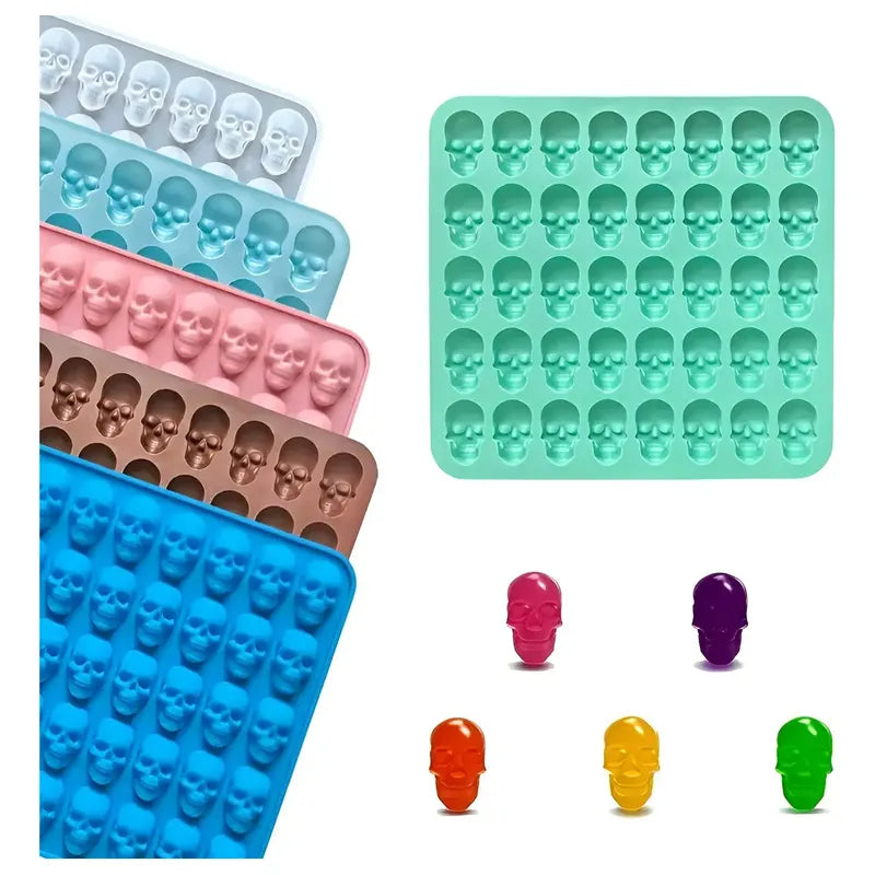 Moldes Silicona Halloween Moldes Reposteria Calavera 40cav Molde Silicona Chocolate Moldes Silicona Reposteria Moldes... Multicolor