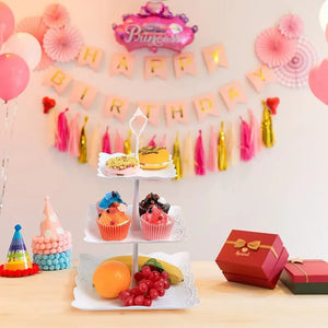 Pack X2 Porta Torta Porta Cupcakes  Torre Porta Cupcake Blanco