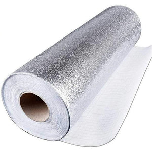 Papel Aluminio Autoadhesivo Papel Mural Cocina Laminas 3mts Gris Rollo 3mx40cm  120403