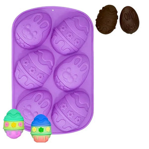 Molde Silicona Huevos De Pascua Moldes Para Reposteria 3d Huevos Grandes Para Rellenar Molde De Silicona En Forma De... Multicolor