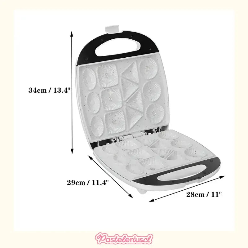 Maquina Para Hacer Galletas Maquina Manuales 13 Moldes 1400w Plancha Para Hornear Máquina Eléctrica Para Hacer Galletas... Blanco