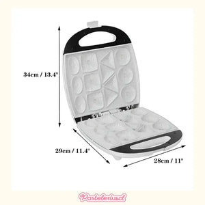 Maquina Para Hacer Galletas Maquina Manuales 13 Moldes 1400w Plancha Para Hornear Máquina Eléctrica Para Hacer Galletas... Blanco