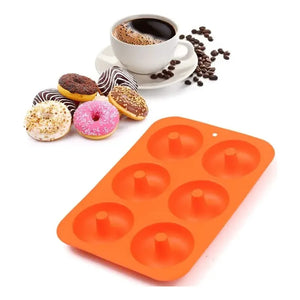 Moldes Silicona Donas Moldes De Silicona Donuts Molde Dona Bandeja De Silicona Apta Para Bagels Moldes Antiadherentes De... Naranja