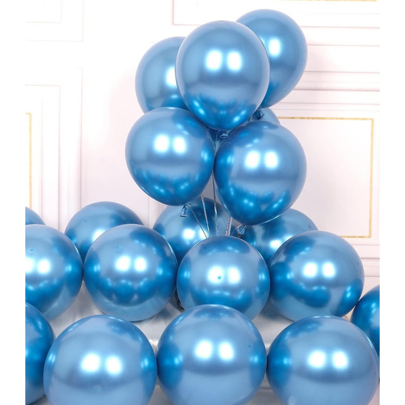 25 Set De Cumpleaños Globos Cromados Globos Cumpleaños 25cm