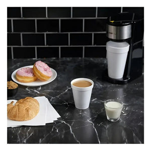 100 Vasos Desechables Plumavit Termico Vaso Cafe 10oz 296ml Blanco