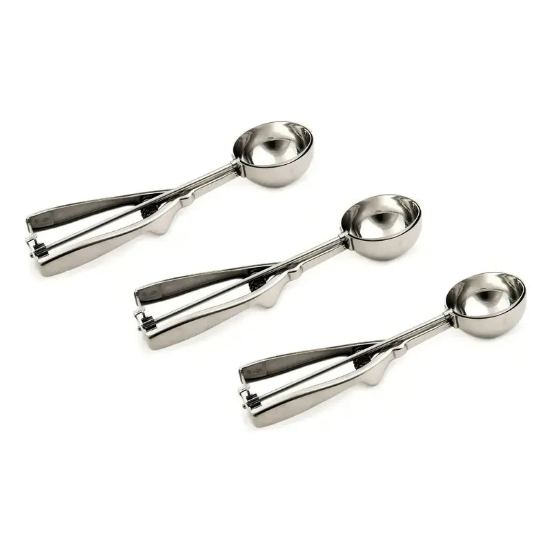 3 Cucharas Helado Porcionadora Cuchara Helado Cuchara De Helado Bola De Helado 5cm Cuchara Porcionadora Postres Galletas Helados Cucharas Para Hornear Con Liberación De Gatillo Pasteleriuscl Gris