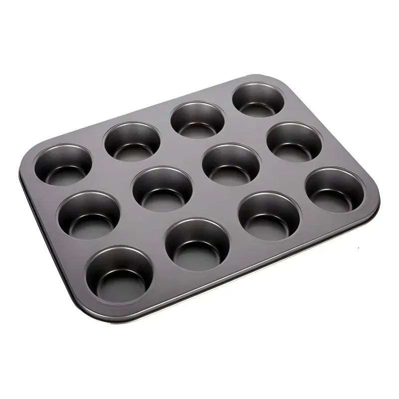 Pack De 2 Moldes Antiadherentes Para 12 Cupcakes Rectangulares De Metal