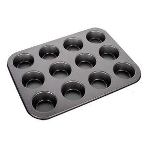 Pack De 2 Moldes Antiadherentes Para 12 Cupcakes Rectangulares De Metal