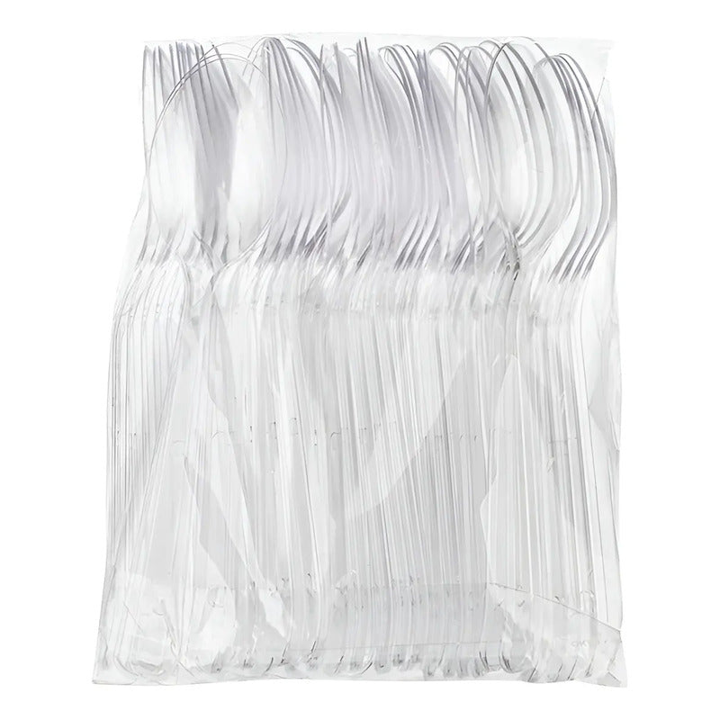 Pack De 200 Mini Cucharas De Plástico Pasteleriuscl Transparentes Para Postre Y Helado