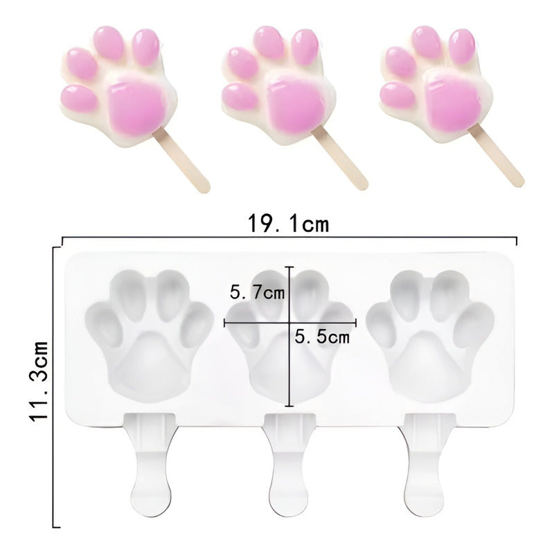 Moldes De Chocolate Moldes Chocolate Silicona Patitas Patas Blanco / Molde Helado Patitas 3cav