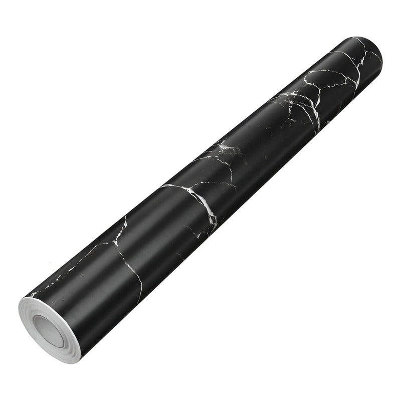 Papel Para Pared Papel Mural Pvc Autoadhesivo 10mts Marmol Negro Marmol Negro