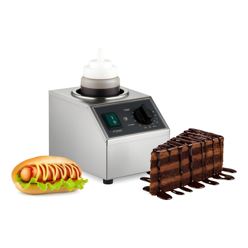 Botella Dispensador Calentador De Botellas De Salsas 22oz Plateado