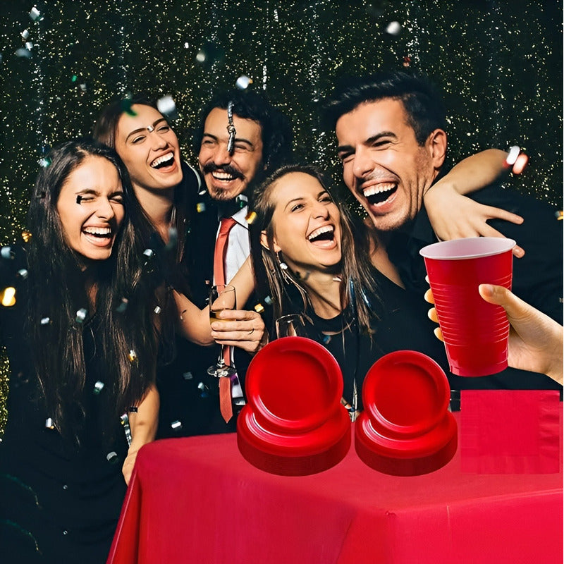 X20 Vajilla Cumpleaños Servilletas Vasos Platos Desechables Rojo