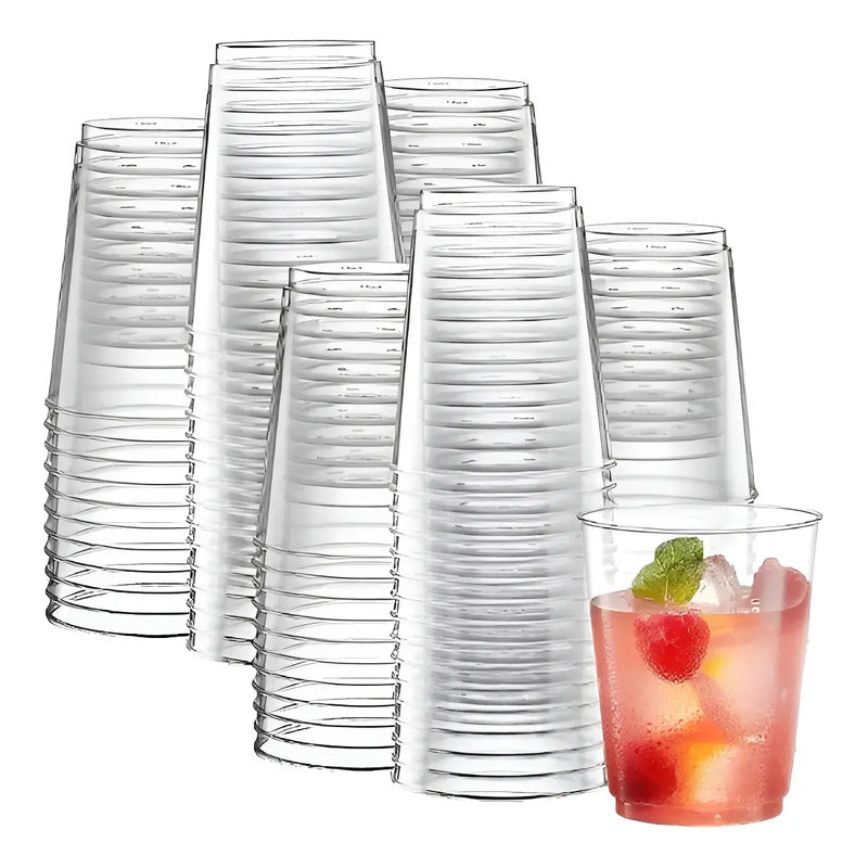 50 Set Vasos Desechables Vaso Plastico Vasos Acrilicos 438ml Color Transparente 438ml Juego De Vasos Reutilizable Vaso Acrilico Pasteleriuscl Gris