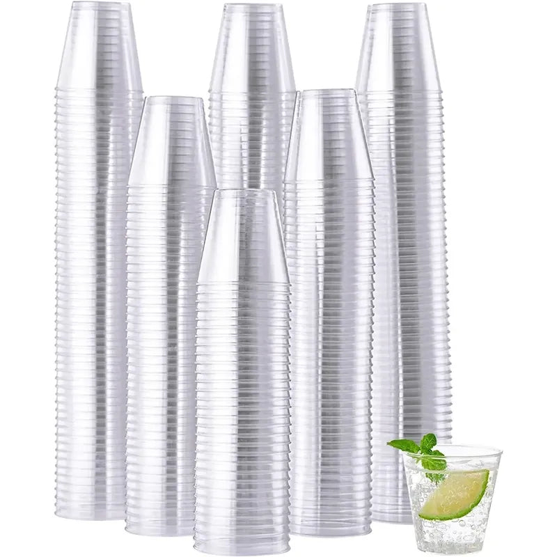 25 Set De Vasos Shot Postres Pocillos Vasos Plastico 88 Ml Transparente