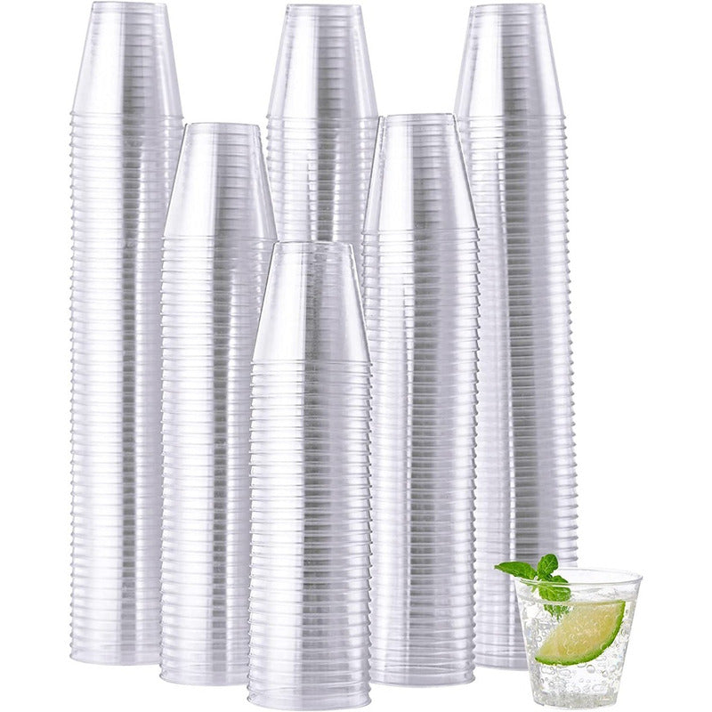 25 Set De Vasos Shot Postres Pocillos Vasos Plastico 102 Ml Transparente