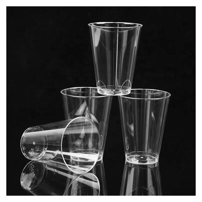 25 Vasos Desechables Vaso Plastico Vasos Acrilicos 210ml/7oz Transparente