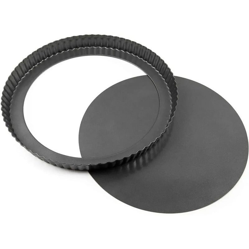 Pack X2 Molde Desmontable Moldes Desmontables Tartaleta 32cm Gris Claro