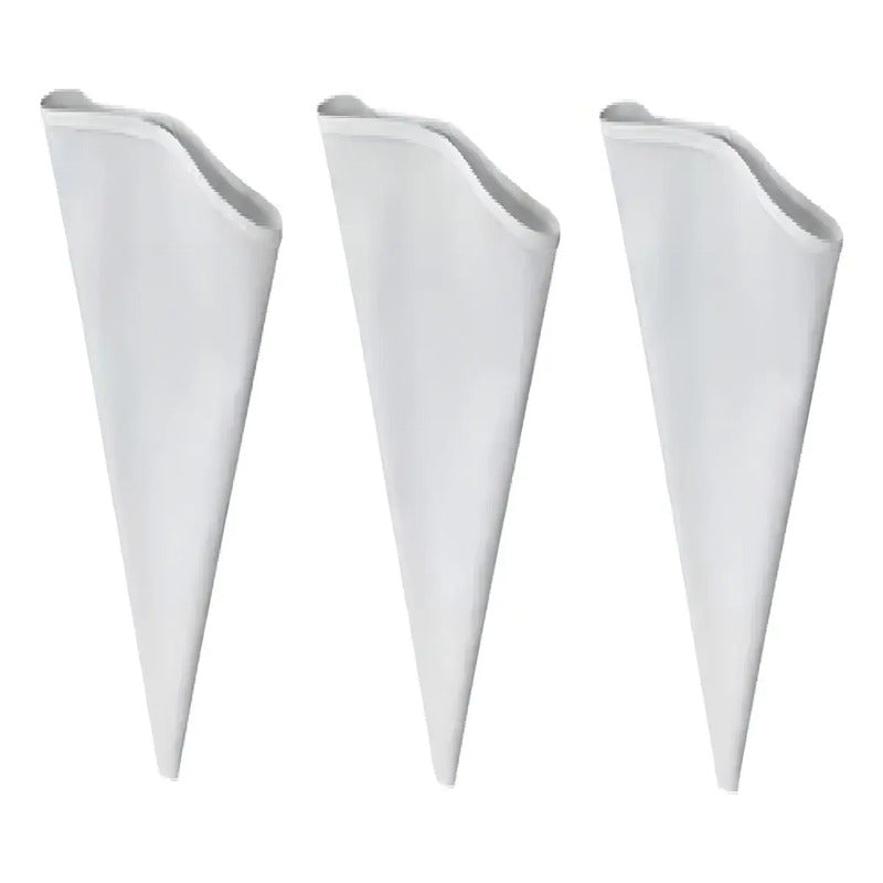 Pack X3 Mangas Pasteleras Profesional Mangas De Telas 40cm Mangas Reutilizables Manga Pasteleras Bolsas De Tela... Blanco