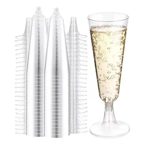40 Copas Champagne Copa Acrilico Flauta Copas Champaña 5oz Transparente