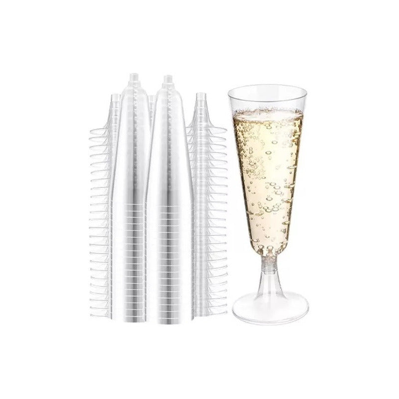40 Copas Champagne Copa Acrilico Flauta Copas Champaña 5oz Transparente