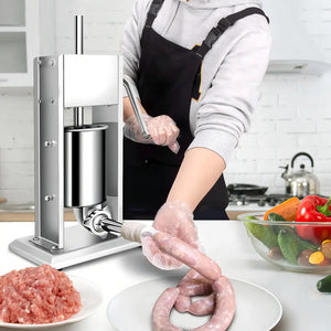 Embutidoras Manual Embutidora Vertical Acero Inoxidable 12l Embutidora Manual Vertical Para Embutir Carnes Aluminio Máquina Embutidora Longanizas Chorizos Y Salchichas Profesional Pasteleriuscl