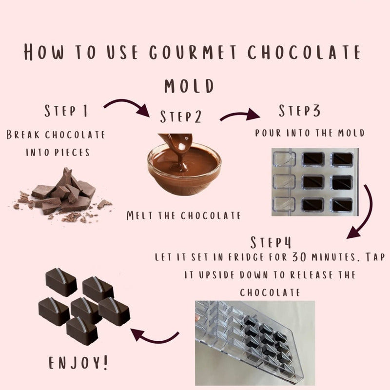 2 Moldes Chocolate Moldes De Chocolate Policarbonato Rectang Gris 014