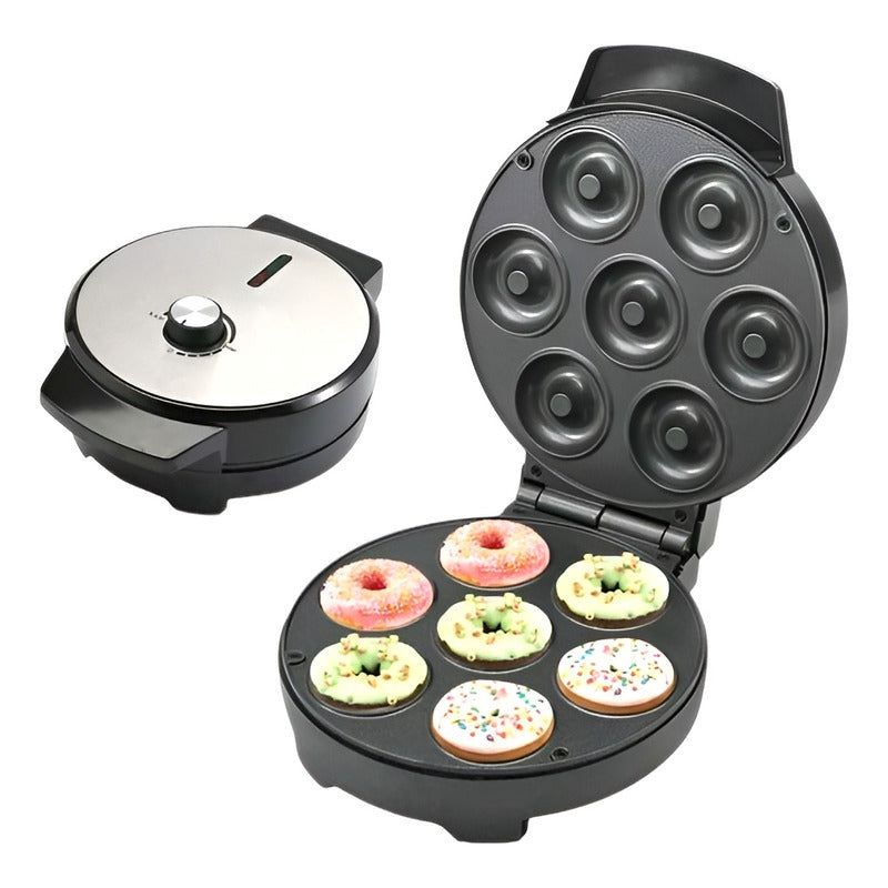 Maquina Para Donas Maquina De Donuts Mini Donas 1000w 7cav Negro / Maquina Donut 7cav