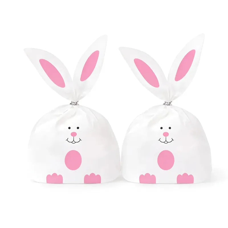 X100 Bolsas De Oreja De Conejo Para Niños Suministros De Fiesta Para Huevos De Pascua 22x13cm Bolsas De Regalo De Pascua... Rosa Bolsas Conejo De Pascua