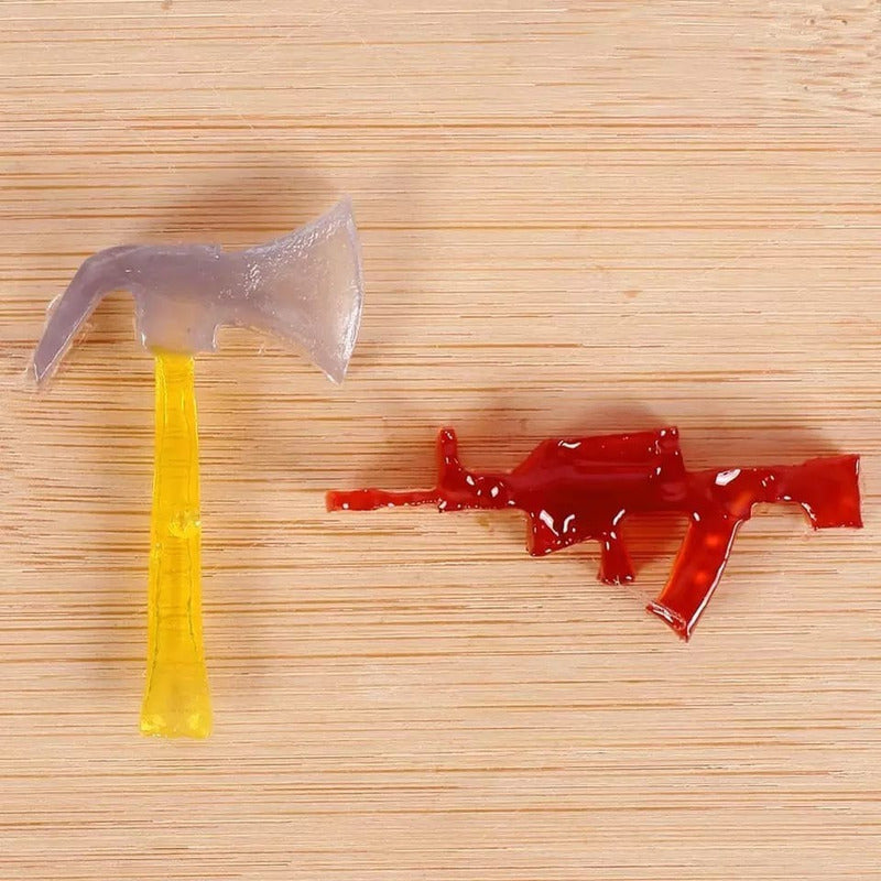 Molde De Silicona Molde Armas Molde Fondant Fusil Hacha 6066 Rosa 6 Cavid 6066