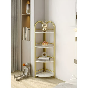 Estanteria Metalica Repisas De Madera Estanterias 4 Niveles Dorado