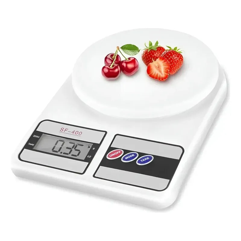 Balanza Pesa Digital Para Cocina Comercio 1g A 10kg Pesa Cocina Digital Pesas Para Cocina Balanza Digital Pesa Gramera... 10 Kg Blanco