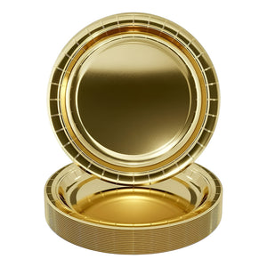 10 Platos Desechables Platos De Papel Platos Cumpleaños 17cm Dorado