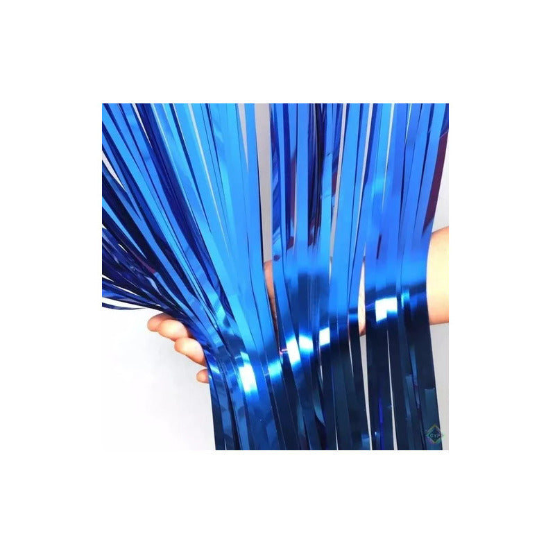 Guirnaldas Decorativas Guirnalda Cortina Metálica Cortina 2m Azul Oscuro 2metros