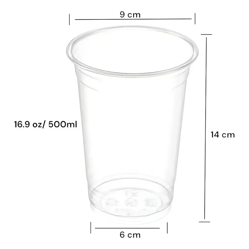 Vasos Desechables Plástico Pet 500 Ml Transparente Pack 200 P&b