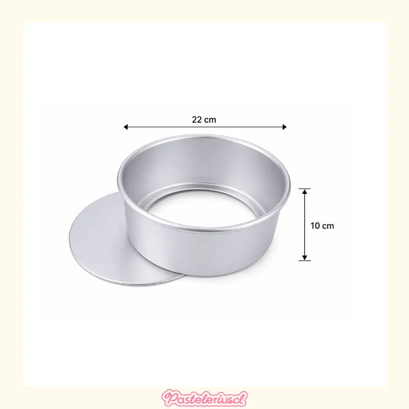 Molde De Aluminio Para Torta Molde Desmontable Molde 22x10cm Gris