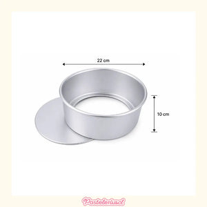 Molde De Aluminio Para Torta Molde Desmontable Molde 22x10cm Gris
