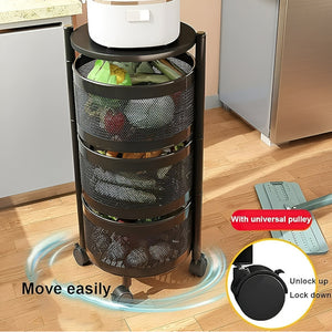Carro Metalico Con Ruedas Organizador De Verduras 3 Niveles