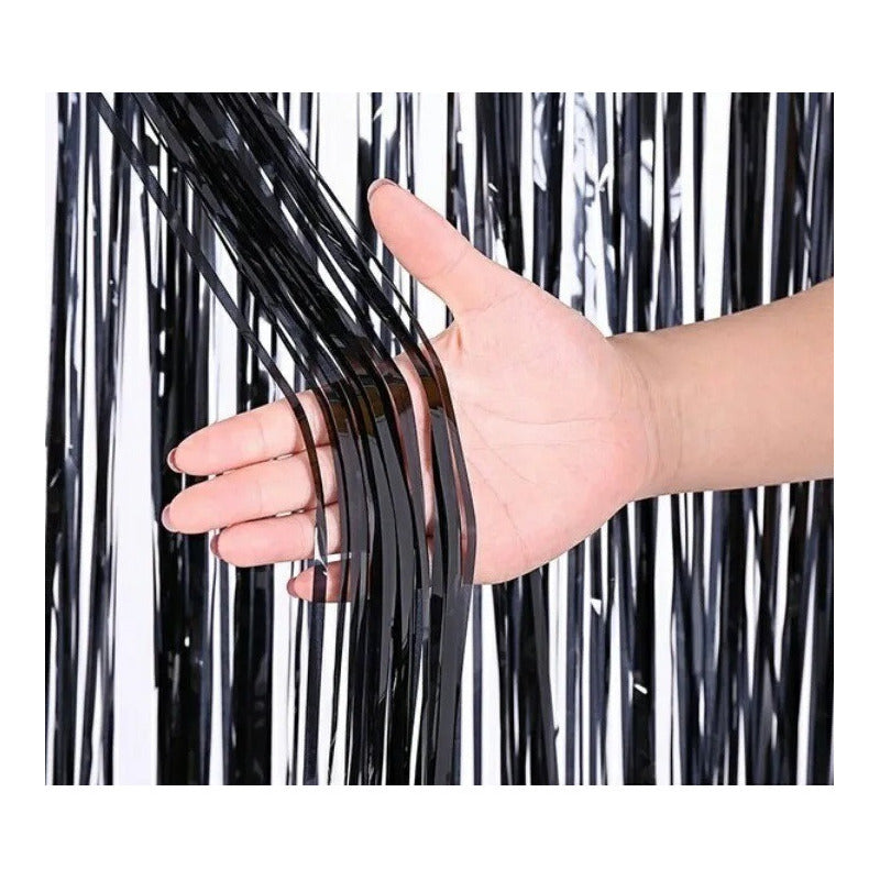 Cortina Negra Guirnaldas Cumpleaños Guirnalda Cumpleaños 2m - Negra 101068 - Rectangular