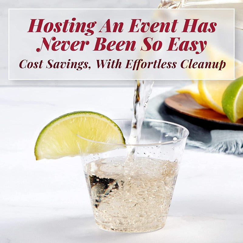 100 Set De Vasos Shot Postres Pocillos Vasos Plastico 102 Ml Transparente