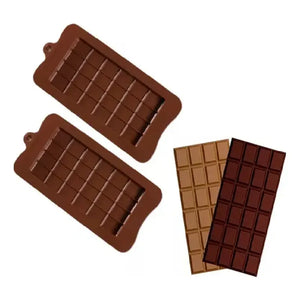 Pack 2 Moldes De Chocolate Molde Barra De Chocolate Silicona Barras De Proteínas Molde Antiadherentes Para Chocolate Moldes Barra De Caramelo Grande Para Llenar Chocolate Pasteleriuscl Marrón